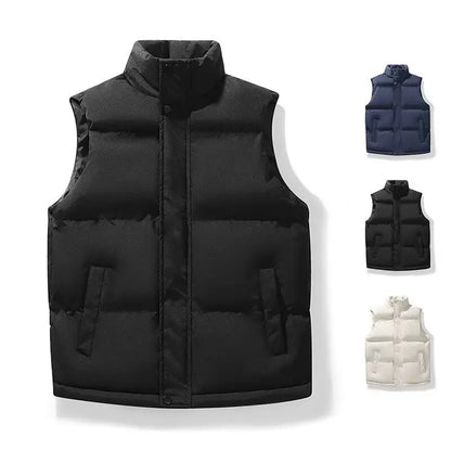 2026 New Men's down Vest Autumn Winter Large Size Sleeveless Casual Thickened Men's Vest Fashionable Youth Active Style Zippe...