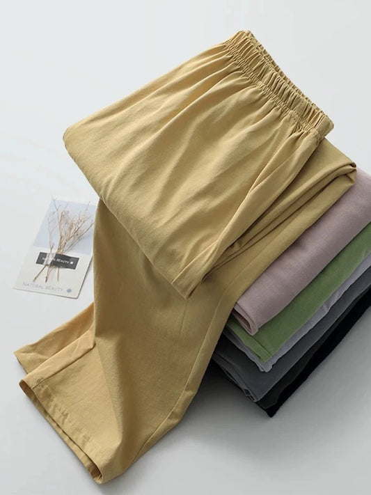 Pajama Pants Men's Pants Autumn and Winter 2025 New Printed Loose Pants Pure Cotton Spring & Fall Home Pants