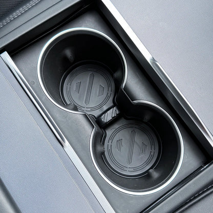 TESY Console & Armrest Storage Box For Tesla New Model YL Y Juniper Launch ABS Silicone Non-slip Mat Upper and Lower Watercup