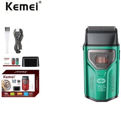 Kemei T299 Professional Barber Foil Shaver Bald Head Reciprocating Razor External Rotor Brushless Motor Beard Trimmer for Men