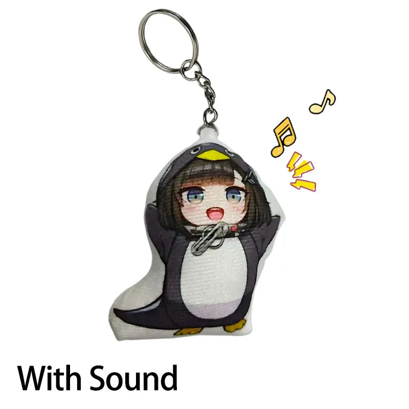 Gugugaga Penguin Keychains Anti-stress Keycap Keychains Cute Penguin Girl Keyrings Bag Charms Gifts 키캡