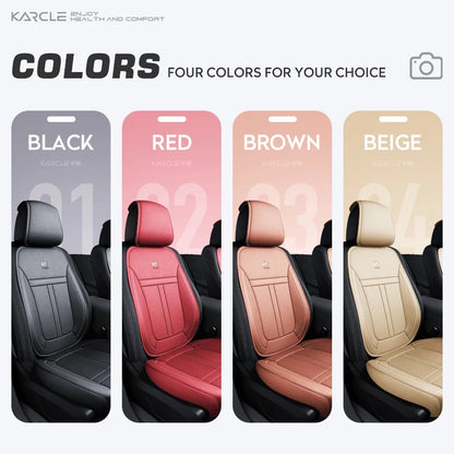 360 Surrounded Nappa Leather Car Front Seat Covers Universal Fit For Most Cars Cushion Covers Car Styling Seat Protector Pads