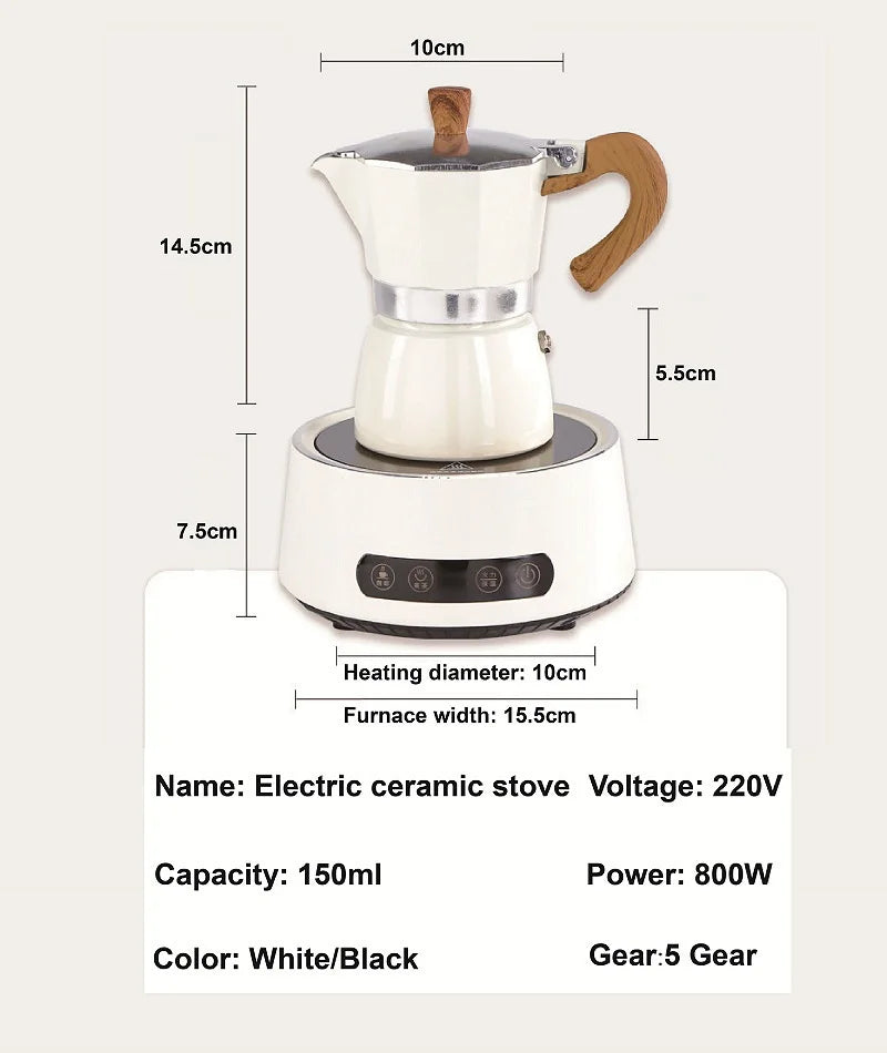 220V Moka Pot Special Electric Stove For Coffee Brewing Base Heater 5 Gear Adjust Home Tea Maker Portable Water Boiler 800W