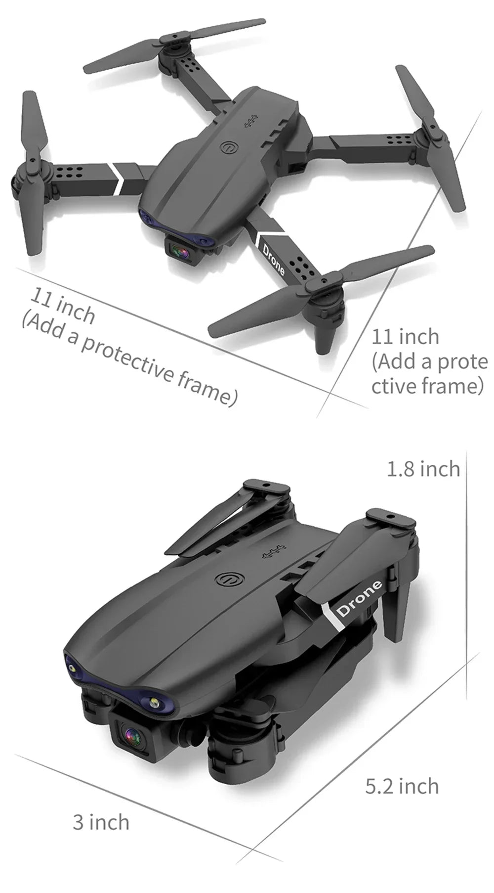 E99 Folding Drone Quadcopter Remote Control Handle Four Axis Aircraft HD 4K Photography UAV Altitude Fixation