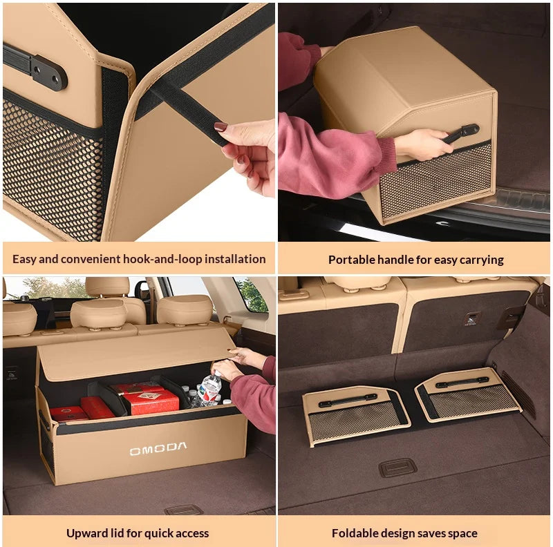 Suitable for Omoda s5 fx 9 EV PHEV C5 E5 C9 7 8plus car trunk storage box folding storage box large capacity storage box