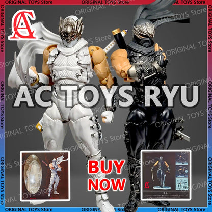 In Stock AC Toys The Second Batch Ryu Revoltech 1/12 Amazing Yamaguchi White Ryu Hayabusa Ninja Gaiden Action Anime Figures Toy