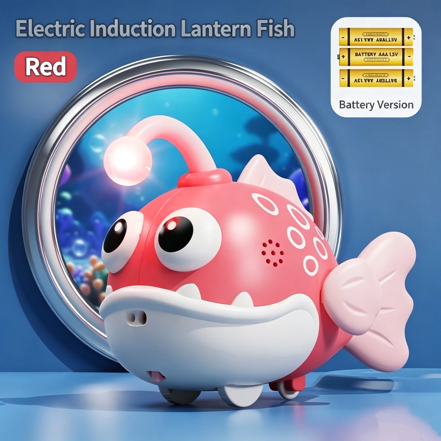 Light Up Electric Crawling Fish Toy Early Educational Sensory Play Gift for Baby Boys Girls 6-18 Months