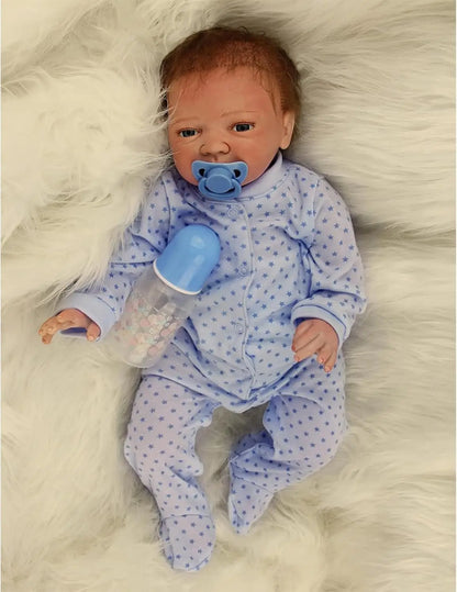 52cm Realistic Reborn Doll Soft Silicone Vinyl Handmade Newborn Baby Doll with Monkey Puppet