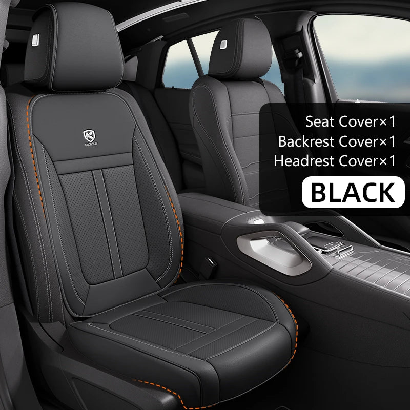 360 Surrounded Nappa Leather Car Front Seat Covers Universal Fit For Most Cars Cushion Covers Car Styling Seat Protector Pads
