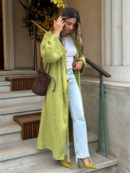 Tossy Casual Loose Lace-Up Dress Female Lapel Long Sleeve High Waist Solid Autumn 2025 New Bandage Dress Women's Commute Dress