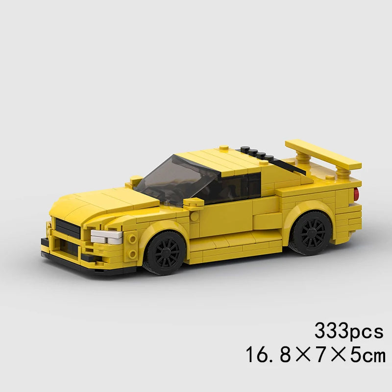 MOC Speed Sports Super Race Car Model Building Blocks Pickup Police Bricks City Racing Vehicle SUV Technical Rally Sport Toy