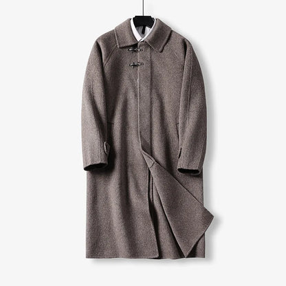 Men High Quality Autumn Winter Wool Coat Long Trench Coat Men