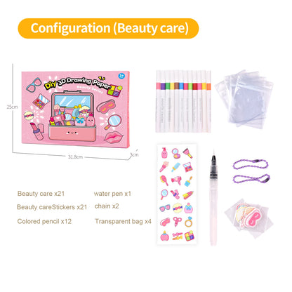 3D Foam DIY Squishy Kit for Kids, Parent-Child Interactive Toy, Fruit and Dessert Series Shapes