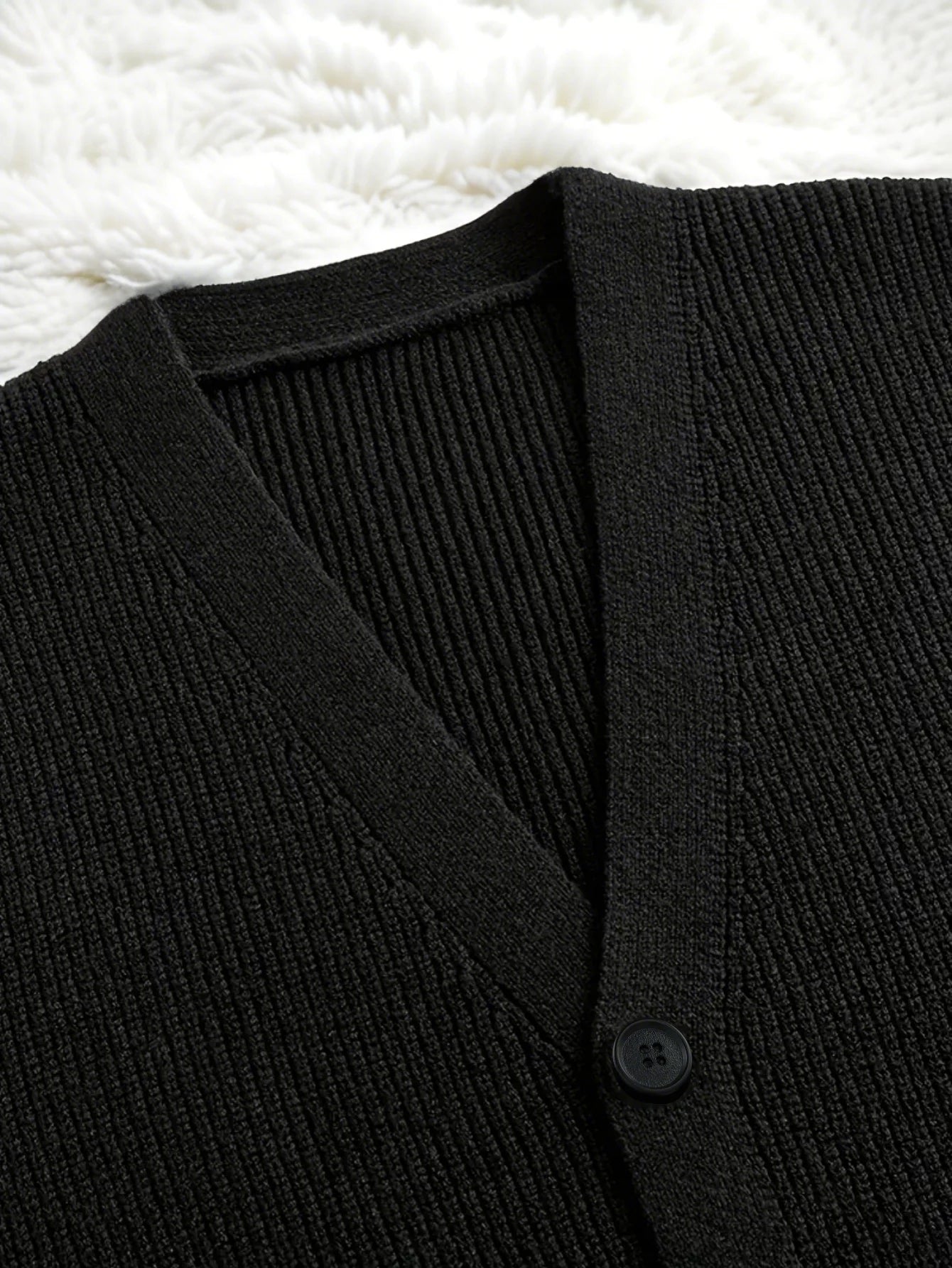 LVLAEA Men's Sleeveless Knitted Waistcoat Solid Color Textured Classic Old Money Autumn Spring Outdoor Single Breasted