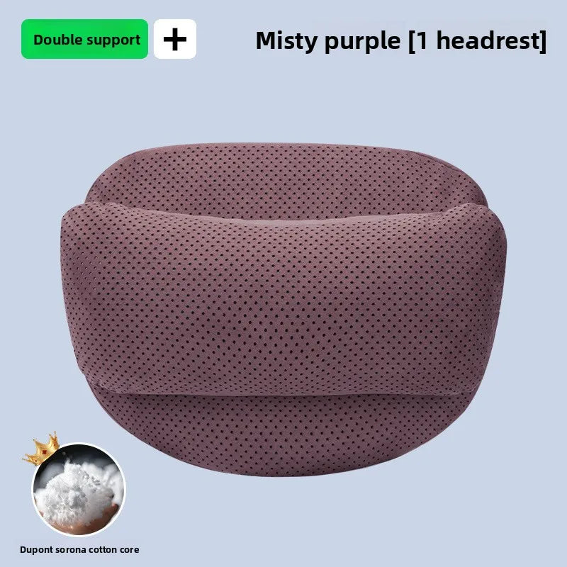High Quality Universal SUV Car Headrest Cushion Car Seat Neck Pillow High-grade Leather Breathable Lumbar Support Car Pillow