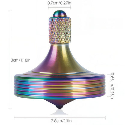 Precision Metal Rotating Top Stainless Steel High Durability Desktop Gyro EDC Toy Perfect Balance Easy to Use Time Killer