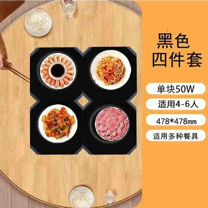 220V Electric Heating Board Home Appliance Splice Stackable Heat Preservation Automatic Thermostatic Desktop Warm Dishes Board