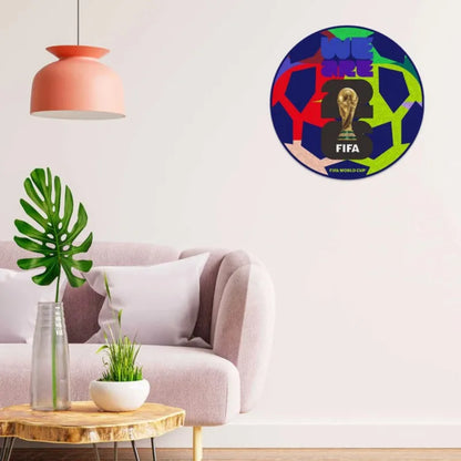 FIFA World Cup Ball Wooden Puzzle for Adults Soccer Theme Jigsaw Irregular Brain Teaser Game Home Decor Fans Ideal Souvenir Gift