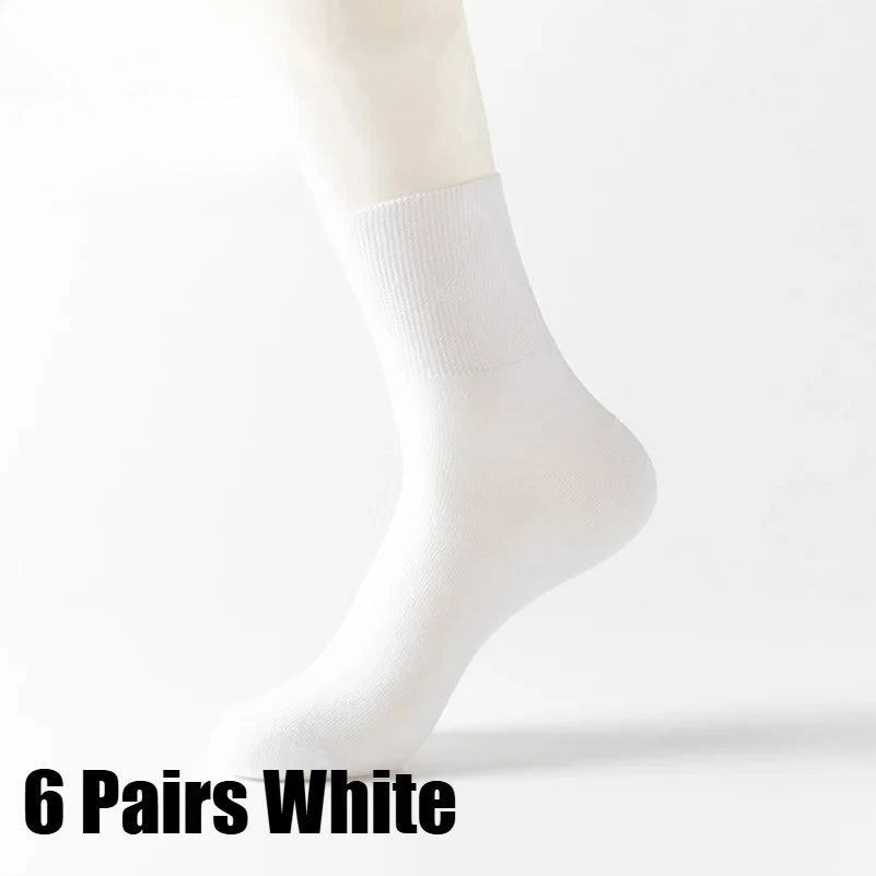 3/6Pairs Prevent Varicose Veins Socks Mens Diabetics Patients Cotton Loose Mouth Sock Man Women Comfort Meias