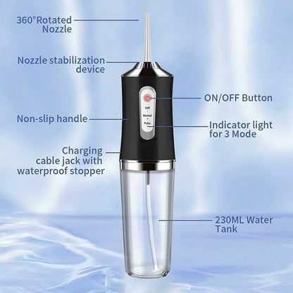 Portable Cordless Dental Water Irrigator Flosser Waterproof Travel Rechargeable 4 Modes Ipx7 Oral Teeth Irrigador Irrigation