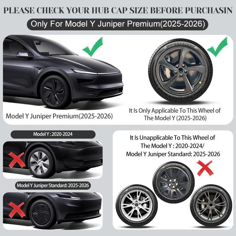 4PCS for New Model Y 2025-2026 Juniper 19in 28th Style Hubcap Rim Cover Accessories Hub Cap Automobile Wheel Cap for Tesla New