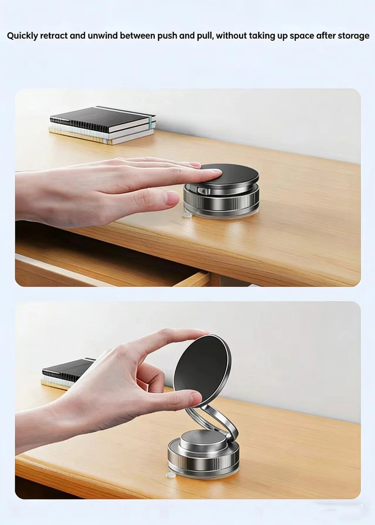Magnetic Car Phone Holder 360° Rotatable Foldable & Adjustable Magnetic Auto Mount ,Suction Cup Phone Holder for Car/Mirror