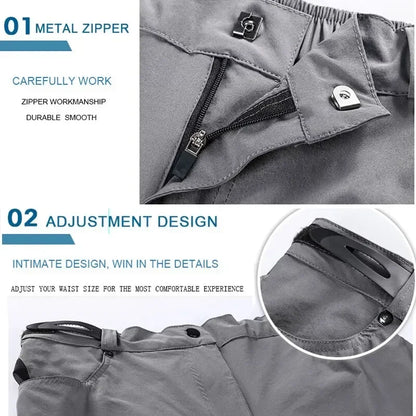 X-TIGER Men's Casual Cargo Shorts Multi-Pocket Outdoor Hiking Work Pants Summer Sports Shorts Motorcycle Riding Shorts