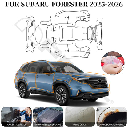 9Mil For Subaru Forester 2025-2026 PPF TPU Pre-cut Paint Protection Film Anti-Scratch Invisible Clear Resistant Car Wrap Film