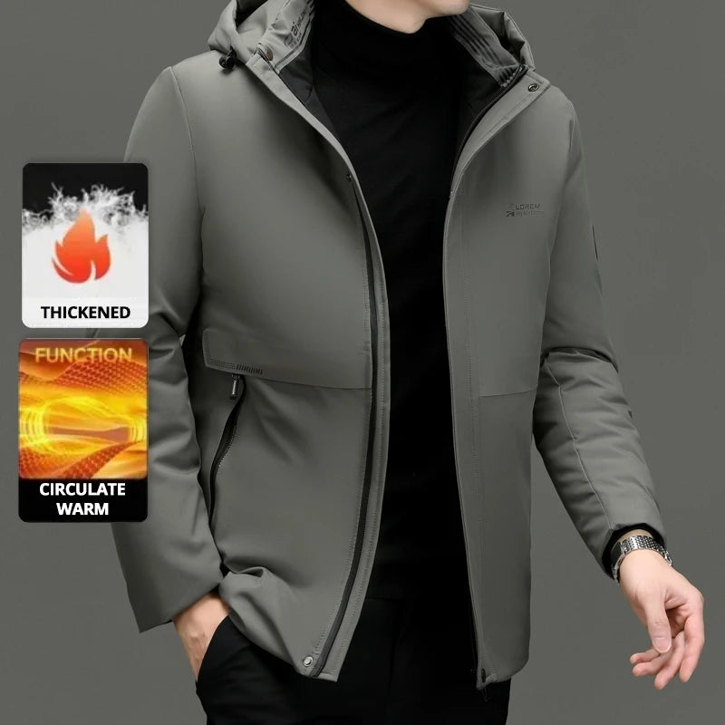 Top Grade Thick Fashion Casual Warm Outerwear Designer Hooded Winter Parka Coat Mens Newest Jacket Windbreaker Mens Clothes