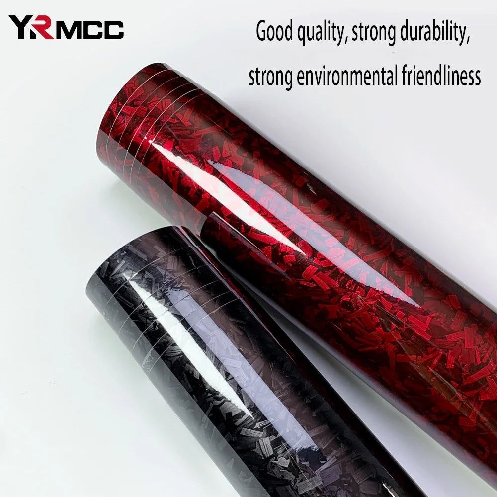 Carbon Fiber Vinyl Film Self Adhesive  Auto Tuning Vinyl Wrap Glossy Black Red Car Body Film Motorcycle Stickers Car Accessories