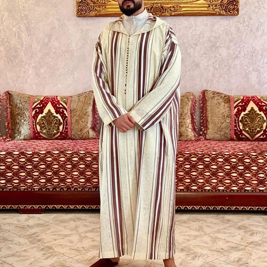 Muslim Mens Tshirt Robe Slim White Islamic Prayer Wear Casual Outfit