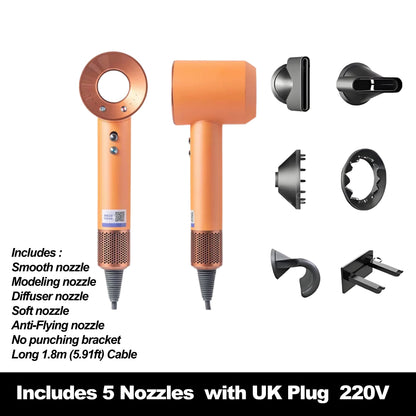 High-Speed Hair Dryer with 10M Negative Ions, Collagen, Intelligent Constant Temperature & Multi-Settings