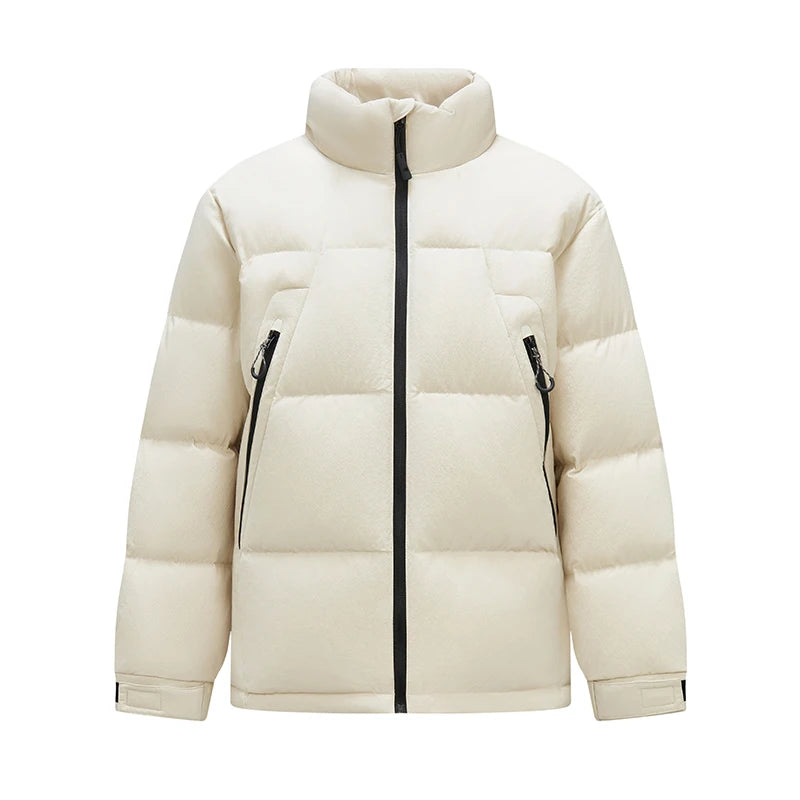 Semir Down Jacket Men Textured Loose Fit Stand Collar Puffer Coat 2025 New Winter Versatile Outerwear