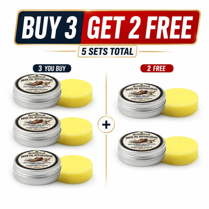 SERLAVEXA 3Pcs 100ml Mink Oil Leather Conditioner Cream Waterproof Shoe Polish Nourishing Paste for Boots Bags Sofa Seat Care
