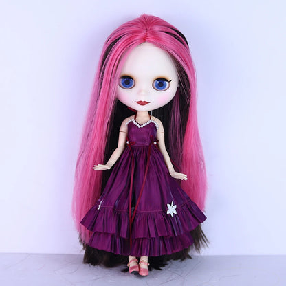 ICY DBS Blyth doll 1/6 bjd Red and Black hair series dolls nude joint body for girl gift
