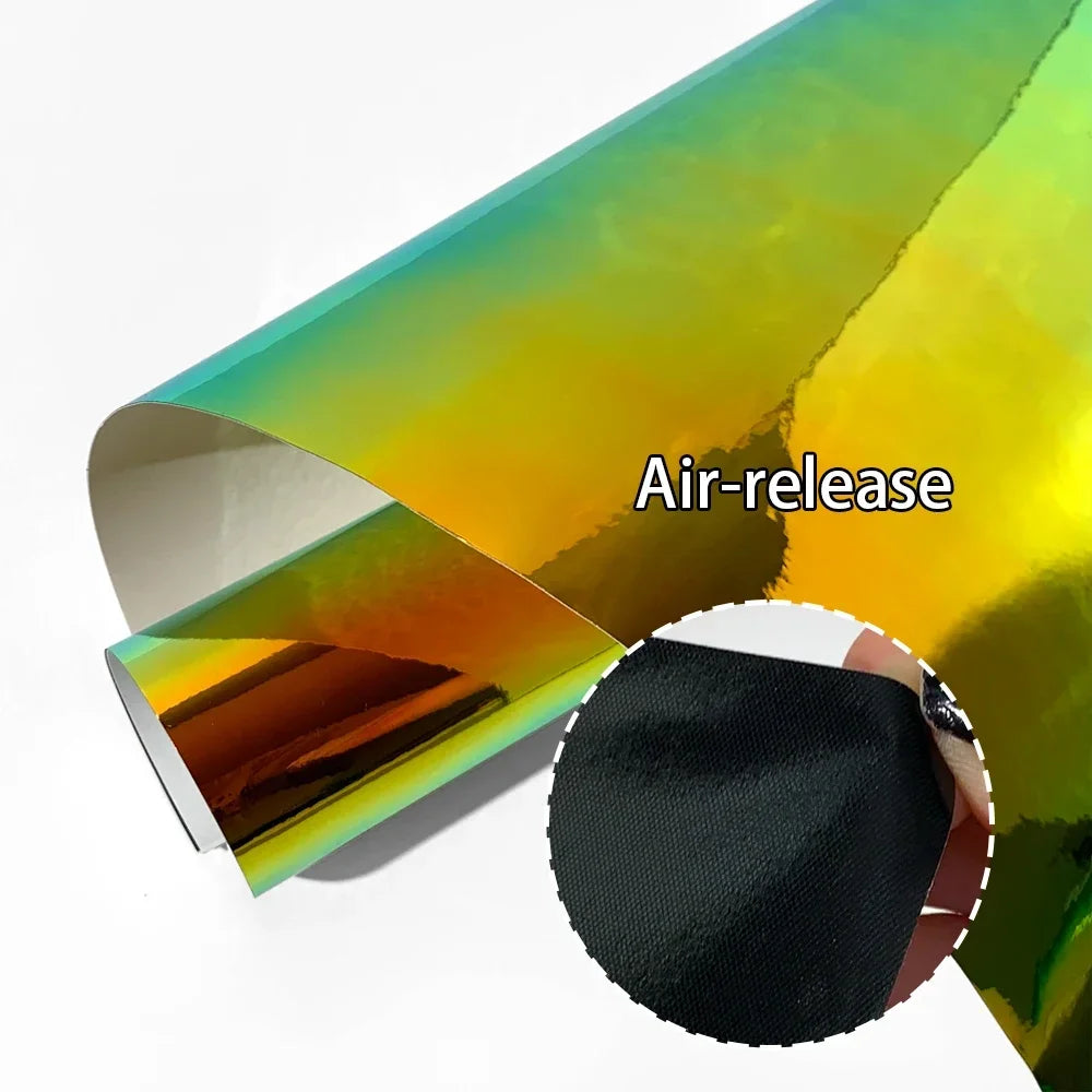 Car Stickers Vinyl Wrap PVC Self-Adhesive Stickers Laser Plated Rainbow Film Waterproof Scratch Resistant Auto Accessories