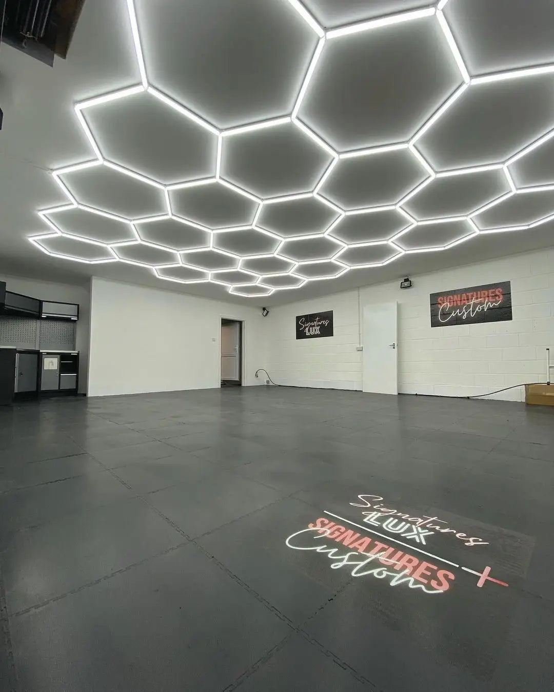 Garage Hexagon LED Light 50000H 6500K Ultra Bright for Home Gym Barbershop Car Detailing Bar Basement Workshop Ceiling Lighting