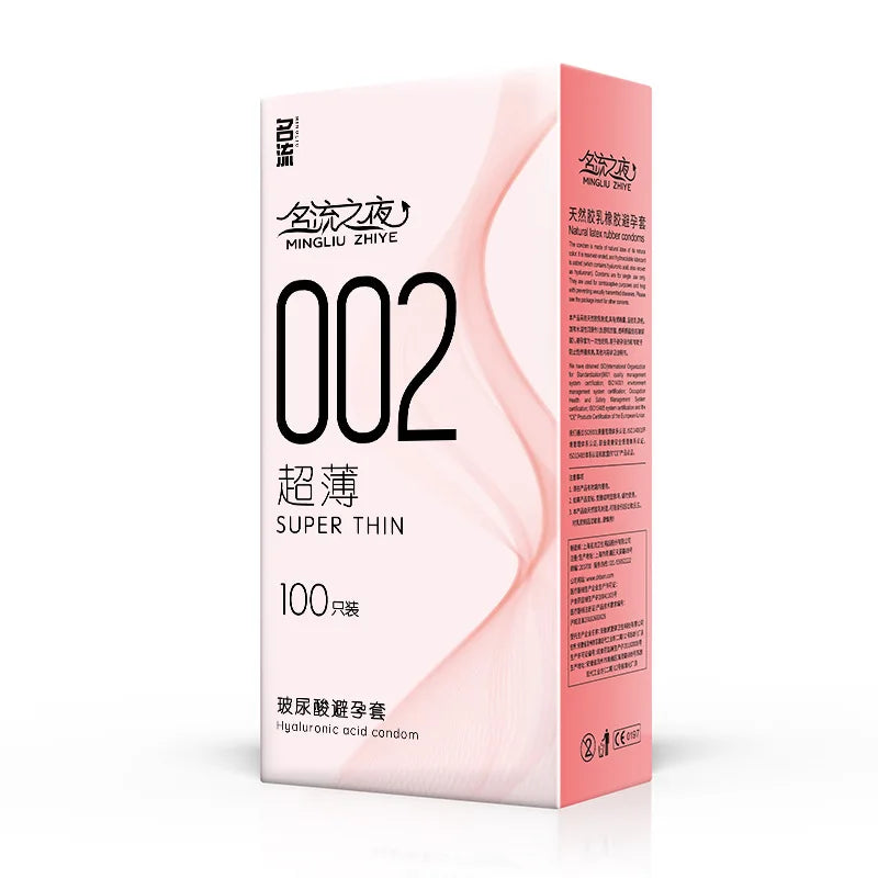 50/100pcs Hyaluronic Acid Condom Ultra Thin Penis Sleeves Natural Latex Smooth Contraception Condoms Erotic Products Sex Toys