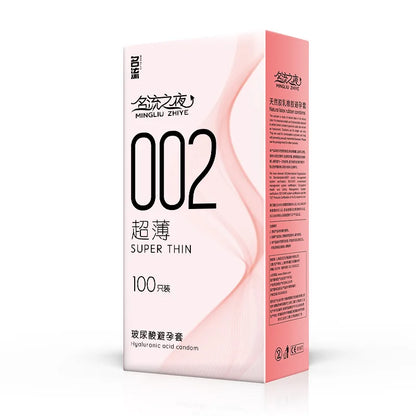 50/100pcs Hyaluronic Acid Condom Ultra Thin Penis Sleeves Natural Latex Smooth Contraception Condoms Erotic Products Sex Toys