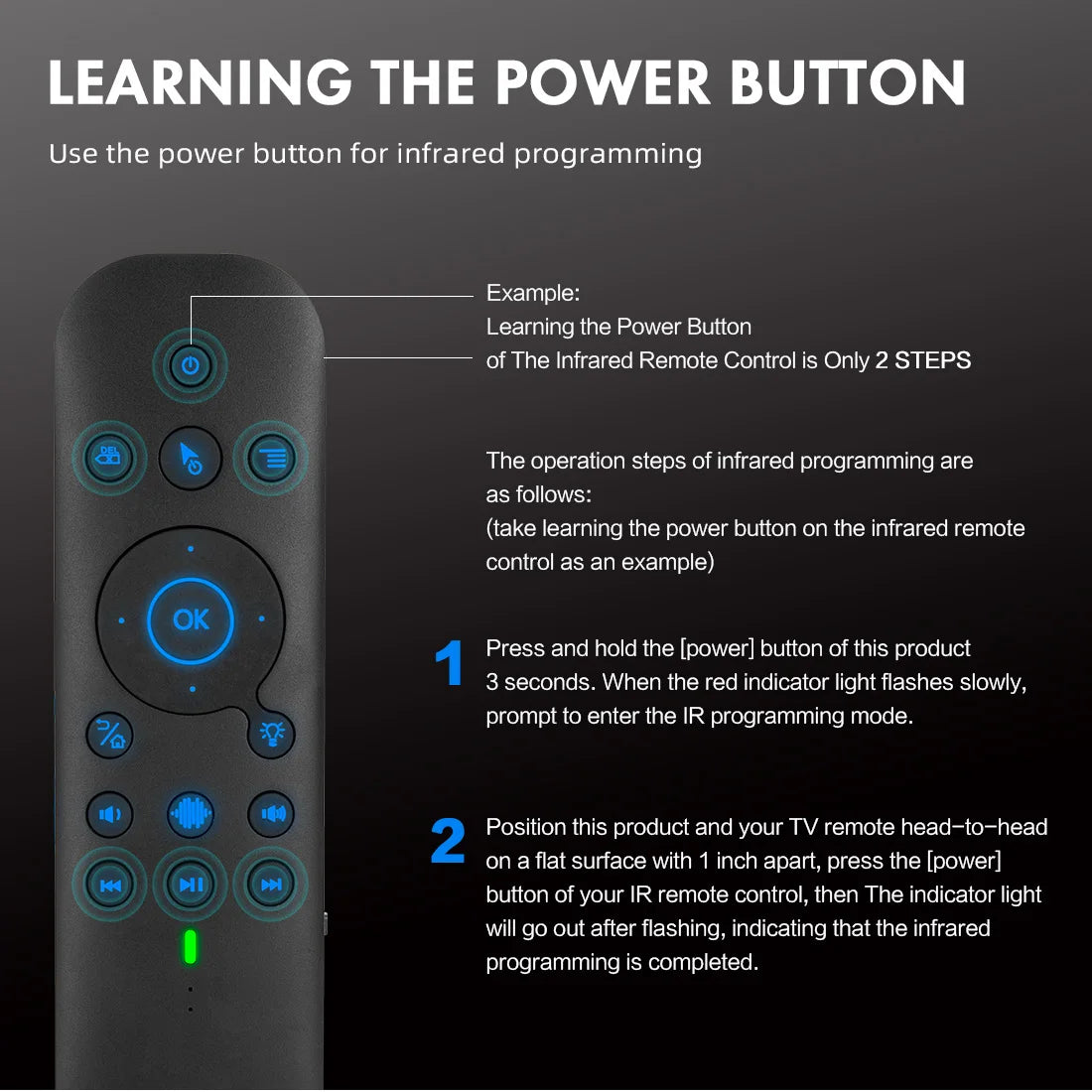 New G60S Pro BT Wireless Voice Remote Control 2.4G BT5.0 Dual Mode Air Mouse IR Learning With Backlit Light For Android TV Box