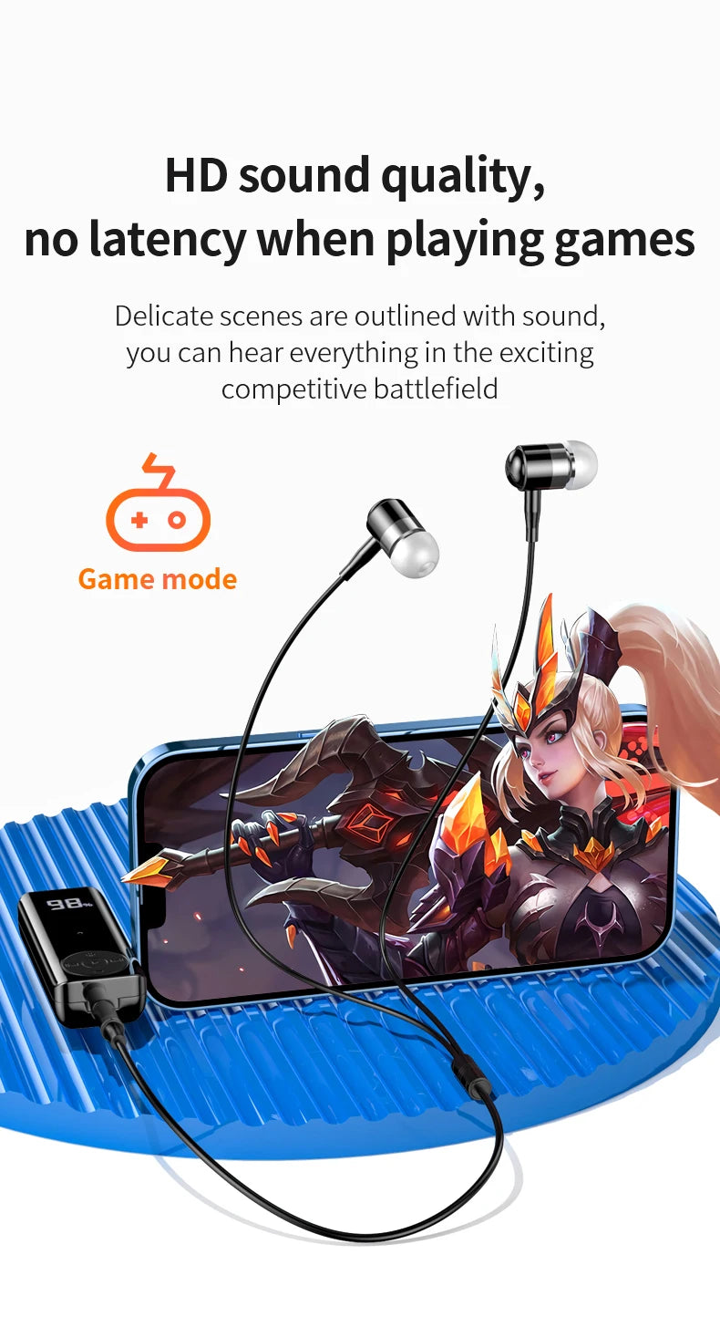 Bluetooth 5.3 Receiver Adapter Wireless Audio Adapter 3.5mm AV/AUX Jack ANC+ENC Active Noise Reduction Reciever For Car PC