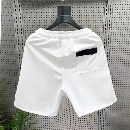 High Quality Men's Shorts Summer Quick Drying Breathable Beach Shorts American Style Trendy Men's Clothing Sports Pants 2025