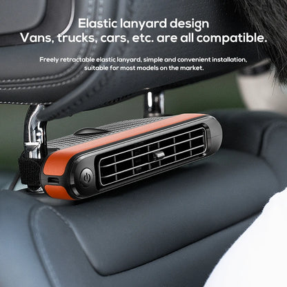 Yanace Portable Car Seat Cooling Fan USB Rechargeable Backseat Air Cooler with Strong Wind for Summer Travel Accessories