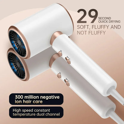 2000W 5th Gear Professional Hair Dryer Negative Lonic Blow Dryer Hot Cold Wind Air Brush Hairdryer Strong PowerDryer Salon Tool