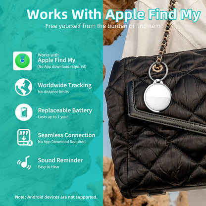 Mini GPS Tracker for Apple IOS System Find My APP Air Tag Key Finder Bag Locator Smart Bluetooth Tracker