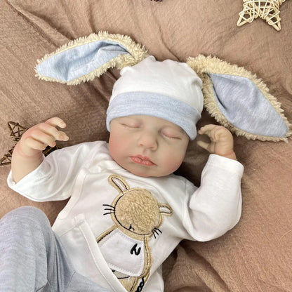 BZDOLL 19Inch Vinyl Limbs Cloth Body Babies Doll 3D Skin With Visible Veins 48CM Reborn Baby Toy For Kids Lifelike Handmade Gift