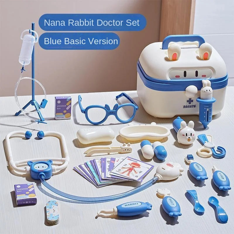 Kids Doctor Play Set Medical Kit Toys Educational Role Play Gift with Stethoscope Syringe Dentist Tools for Boys & Girls