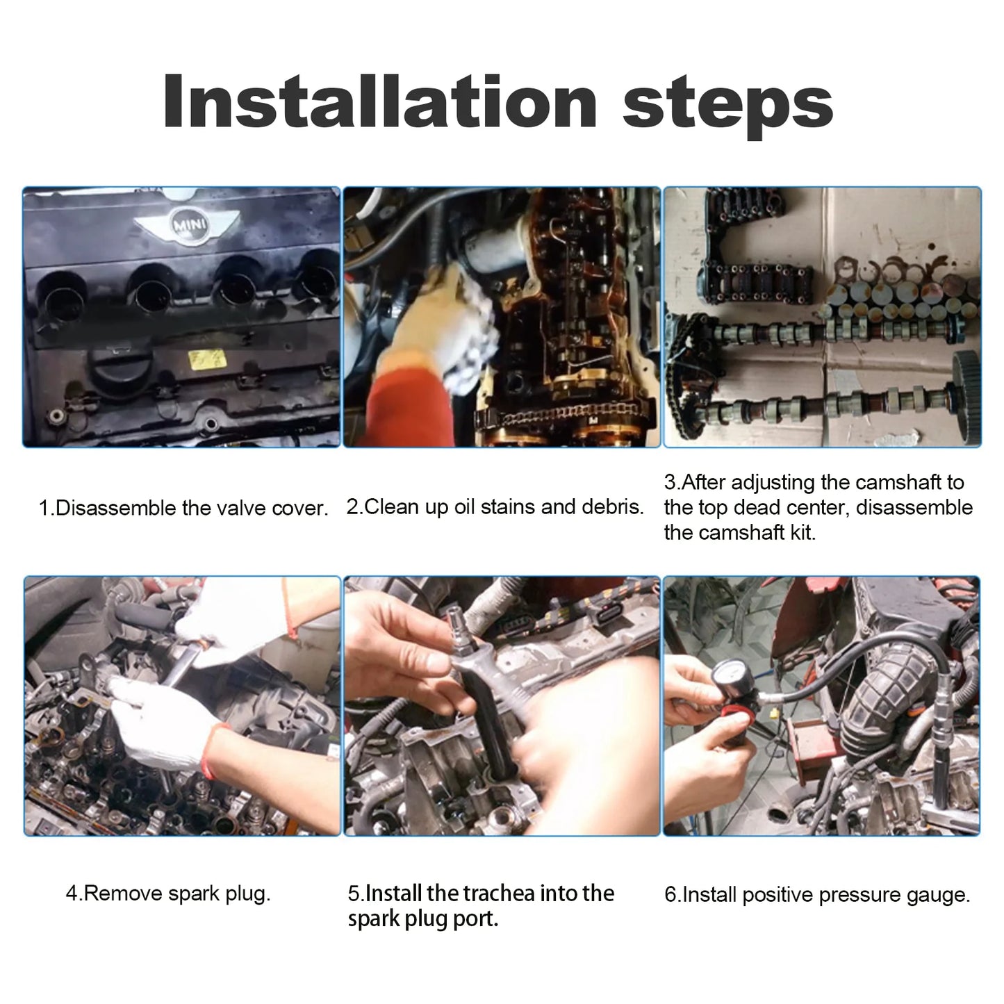 Cylinder Head Service Set Tool Kit Valve Spring Compressor Removal Installer Replacement valve oil seal tool