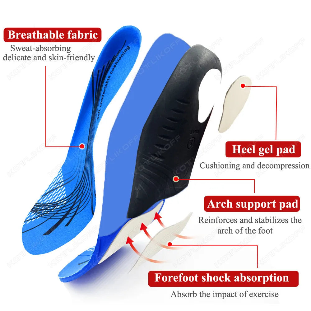 Flat Feet Template Arch Support Orthopedic Insoles Men Women Plantar Fasciitis Heel Pain Orthotics Insoles Sneakers Shoe Inserts