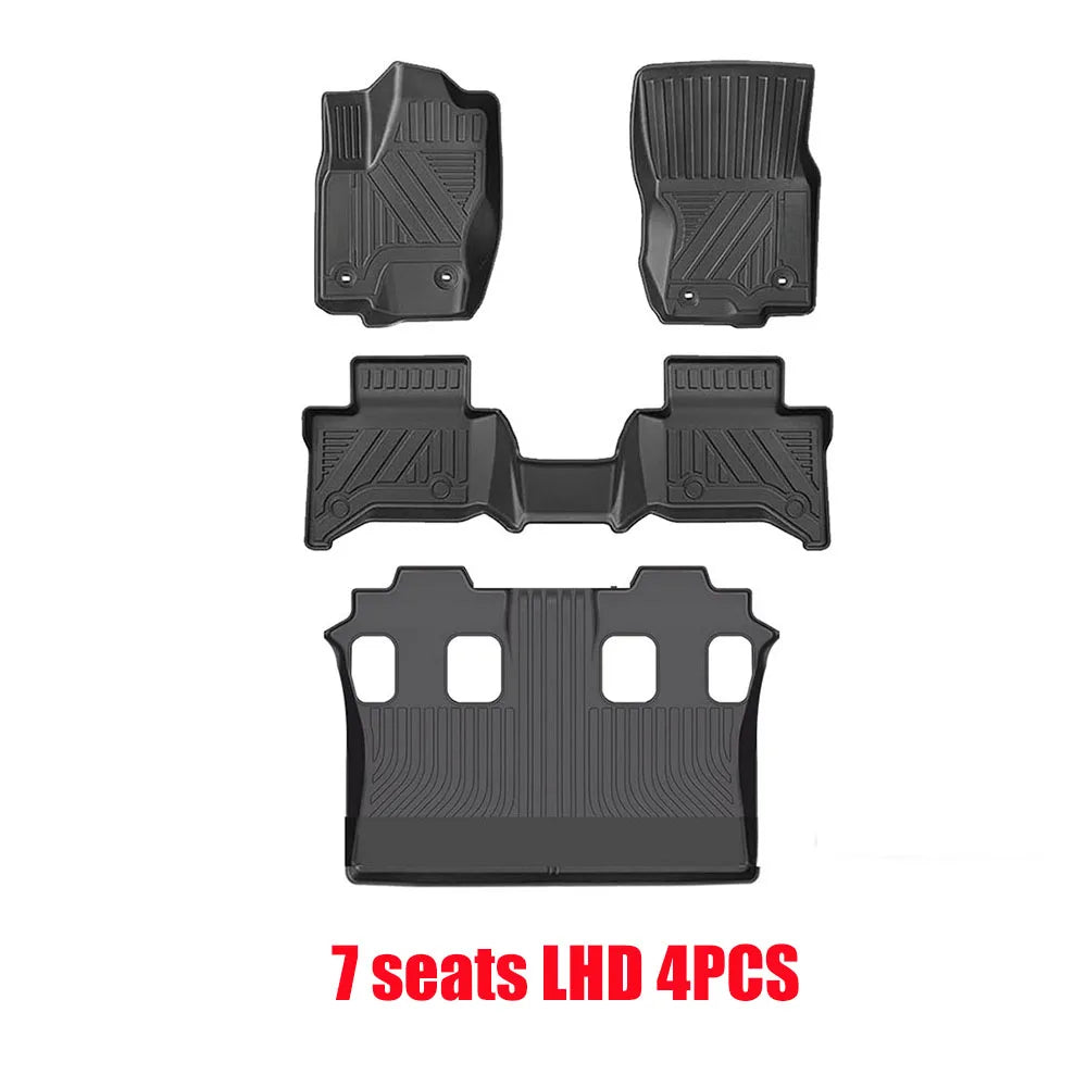 Floor Mats Waterproof Anti-Slip For Toyota Land Cruiser Prado 250 J250 LC250 All Weather Front Rear Cargo Liner Mat 2024 2025